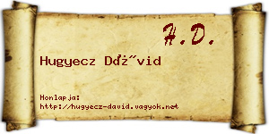Hugyecz Dávid névjegykártya
