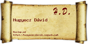 Hugyecz Dávid névjegykártya