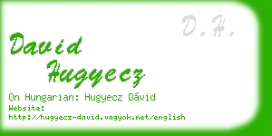 david hugyecz business card